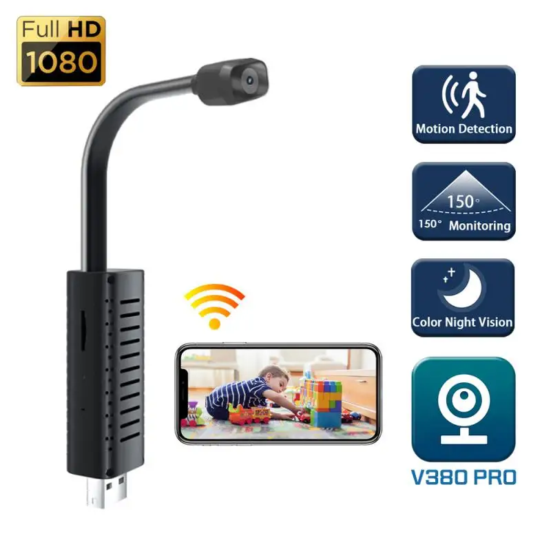 

USB Wi-Fi Веб-камера с функцией ночного видения, 1080P, 128 ГБ