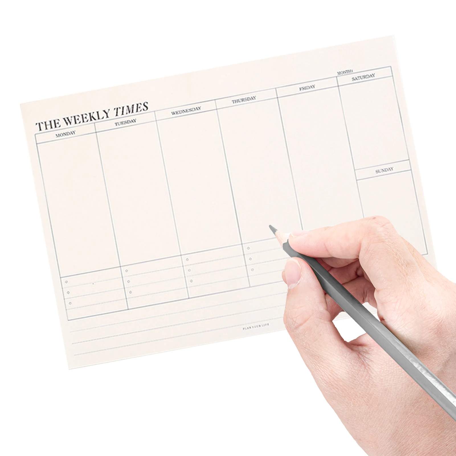 

Бумага для ежедневного расписания, для учеников и студентов, для бизнеса, 60 листов, канцелярские принадлежности, Еженедельный планировщик, неустареваемый подарок, для школы и офиса