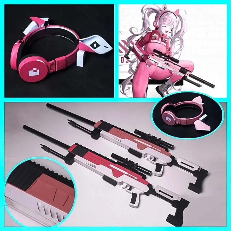 

Game Nikke Alice Cosplay Headphone Headset NIKKE The Goddess of Victory Role Play Handmade Accessories Halloween Party Carnival