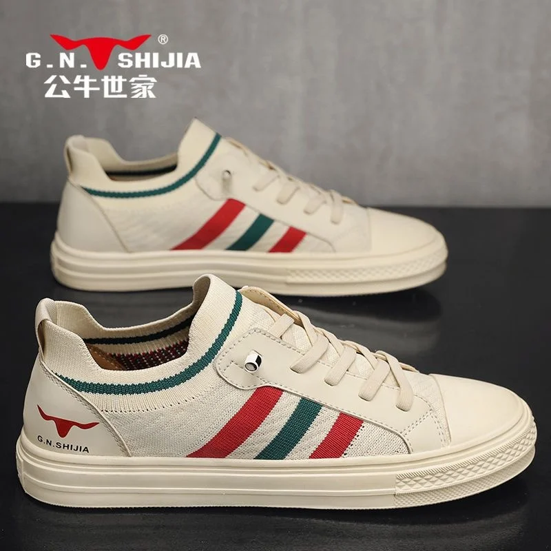 

High quality Men's Shoes 2023 Summer New Flying Mesh Breathable Sports Board Thin Casual