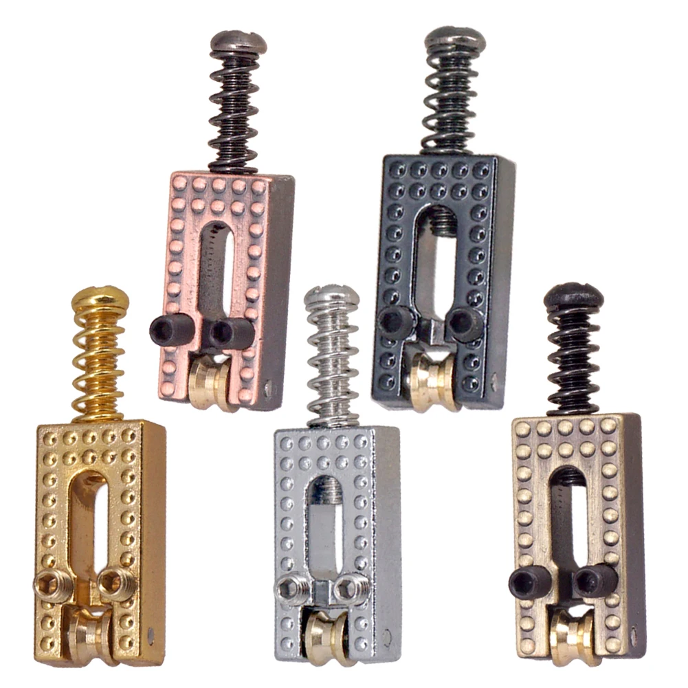 

6 Pcs Roller Bridge Tremolo Saddles For Strat TL Electric Guitar Multi Color Zinc Alloy Prevent String Breakage Replacement