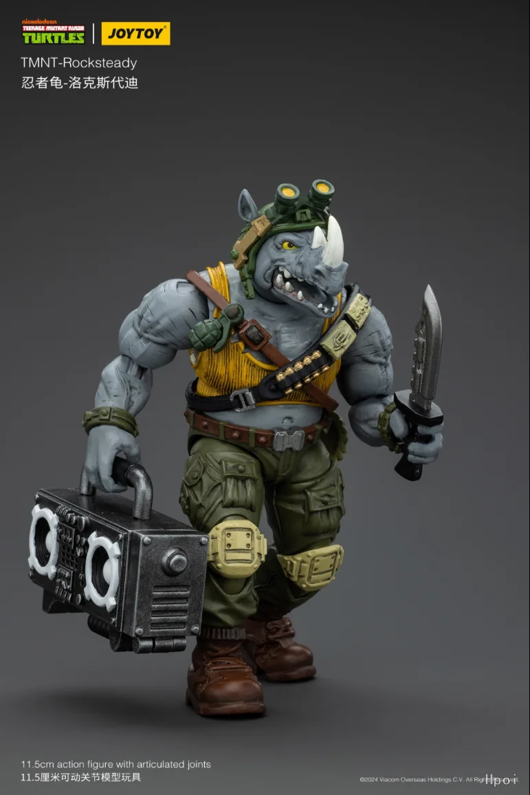 Фото 【SF】JOYTOY 1/18 Фигурки TMNT - Бибоп и Рокстеди, 2 шт., коллекционные модели, подарки, украшения №2