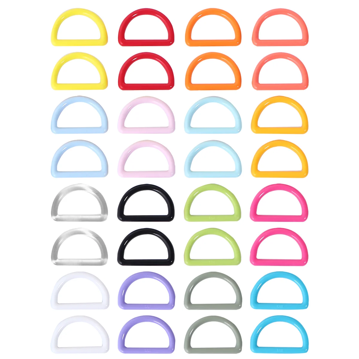 

D Ring Buckle Ringsplasticshapedluggage Strap Sewing Circularretaining Semicircular Fixing Diy Replacement Semisupplies Making