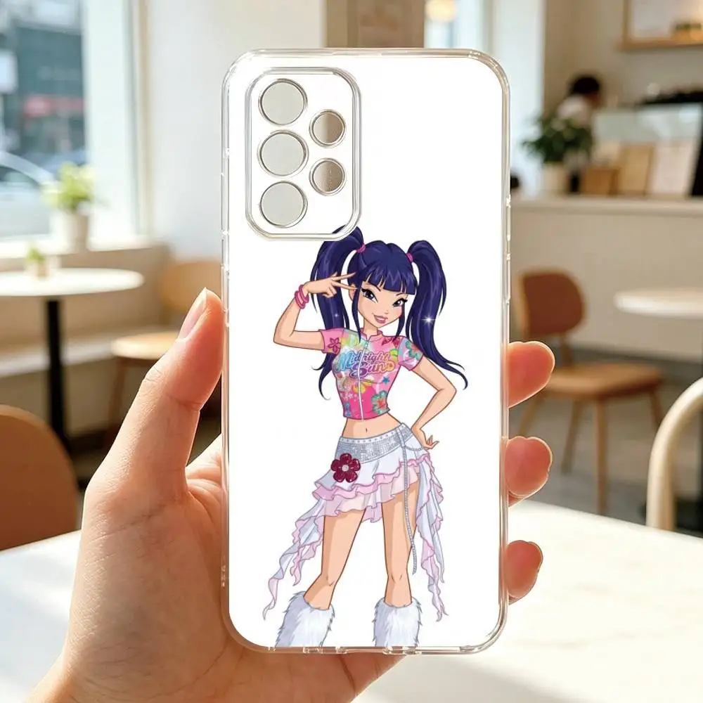 Фото Чехол для телефона W-Winx Clubs, прозрачный, силиконовый, мягкий, для Samsung S25, S24, S21, S22, S23, S30, Ultra, S20, Plus, Fe №4