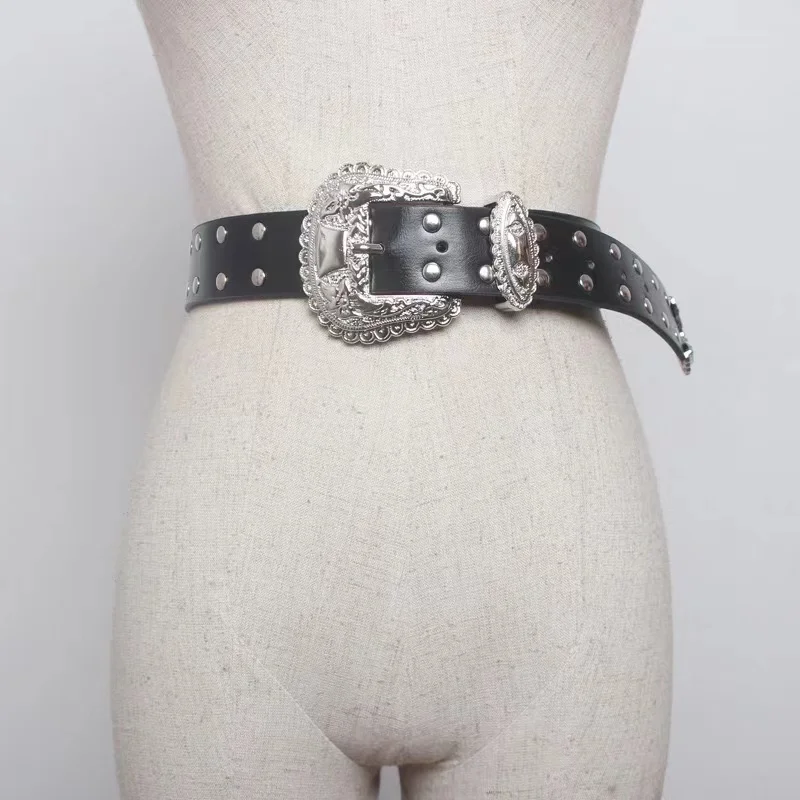Luxury Women belt Carved Leather Belt Female Waist Strap Top Pin Buckle Belts For Women Lady Waistband