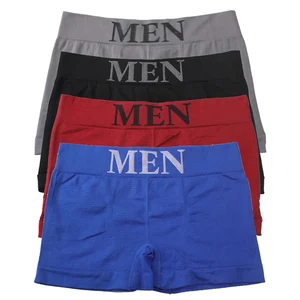Мужские трусы 3 шт./лот, нижнее белье, боксеры, дышащие мужские боксеры, Однотонные трусы, удобные мужские брендовые шорты, черное, синее нижнее белье