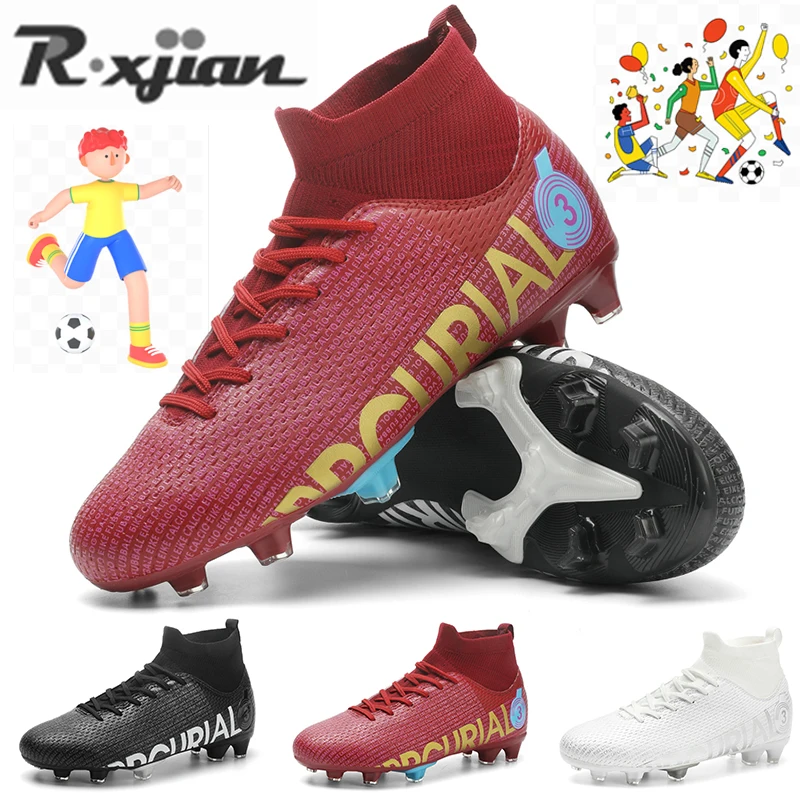 

Football Shoes For Men And Women Mandarin Duck 34-49 # Long Spike Broken Nails And Anti-skid And Wear-resistant High Top Socks