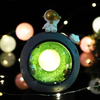 table decoration lamp creative crafts moonscape astronauts lunar surface moon night light for desktop ornament