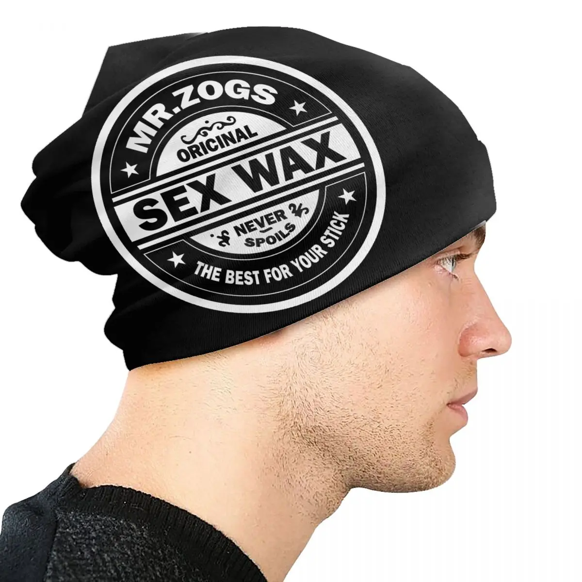 Фото Mr Zogs Surfing Sex Wax Skullies Шапки Шапки Мужчины Женщины Унисекс Открытый Зимняя Теплая Вязаная Шапка Для Взрослых Серфинг Серфинг Подарочные Шапки Капот №4