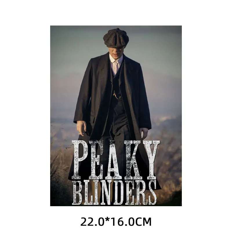 

TV Shows Peaky Blinders Thermal Stickers on Clothes Man's T Shirt Applique Iron-on Transfers for Clothing Thermoadhesive Patches