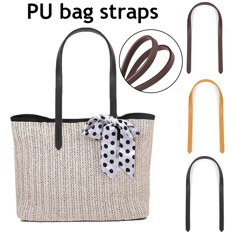 

1Pc PU Leather Shoulder Bag Strap Lychee Plain Weave Women Bag Handles DIY Replacement Handle for Handbag Belt Bag Accessory