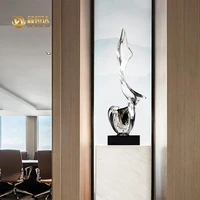transparent resin sculpture furnishings study office front desk hallway hotel sales office ink drawing