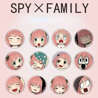 5 8cm anime spy%c3%97family anya forger kawaii emoticon badge brooch kids toys