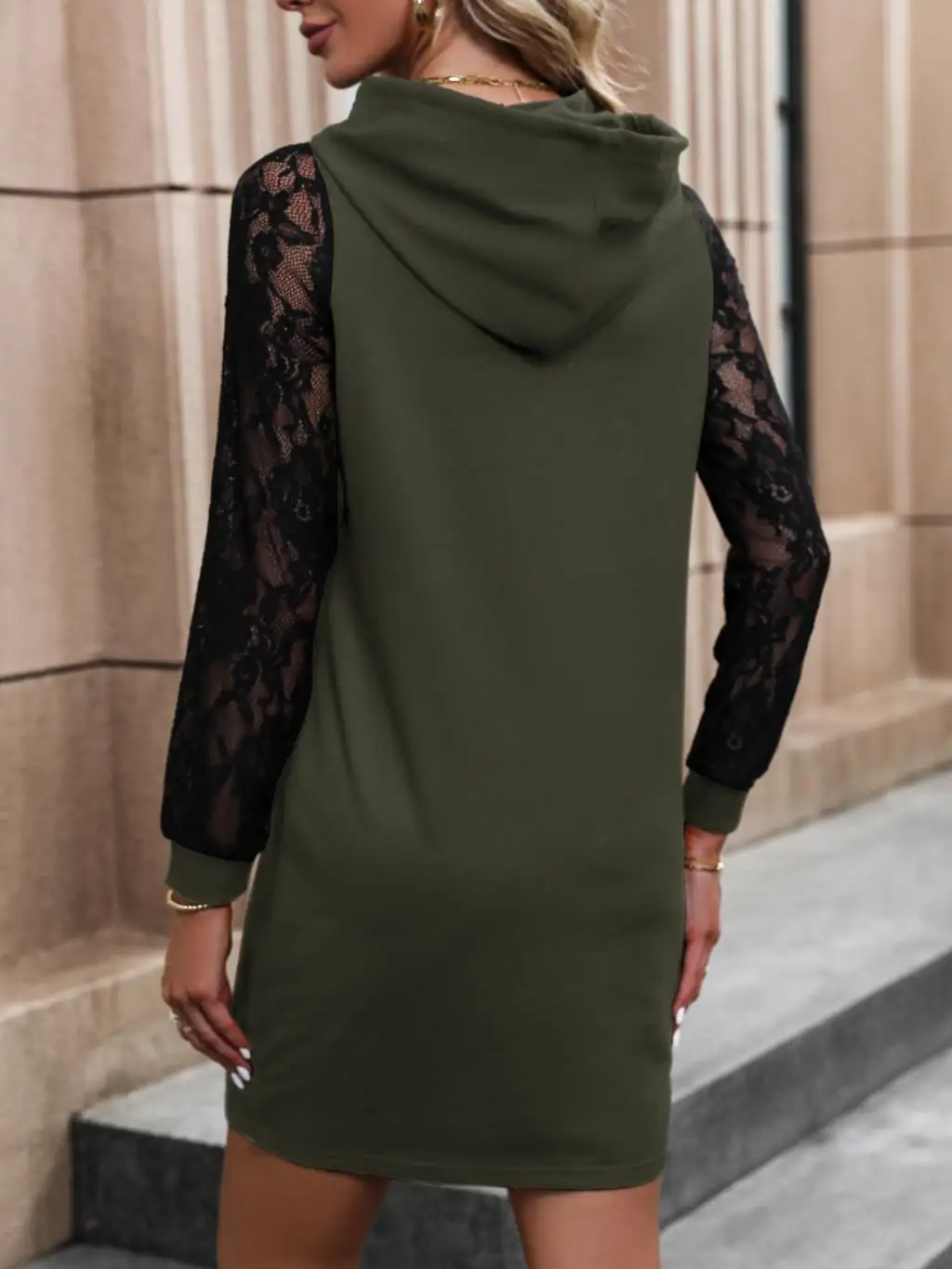 FICUSRONG женское осенне-зимнее Модное Элегантное короткое Кружевное платье с