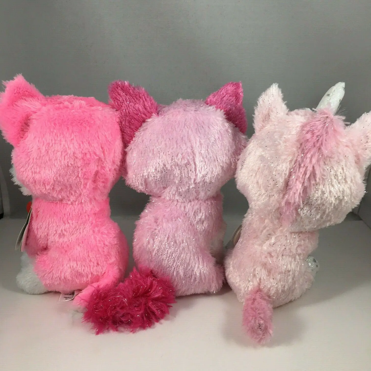Фото 3 шт. 2022 Новинка TY Beanie Boos большие глаза лиса собака Единорог День Святого Валентина милые плюшевые мягкие игрушки-животные Детская кукла подарок на день рождения №2