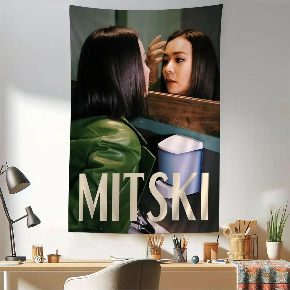 Певица M-Mitski аниме гобелен хиппи цветок настенные ковры Декор в общежитии