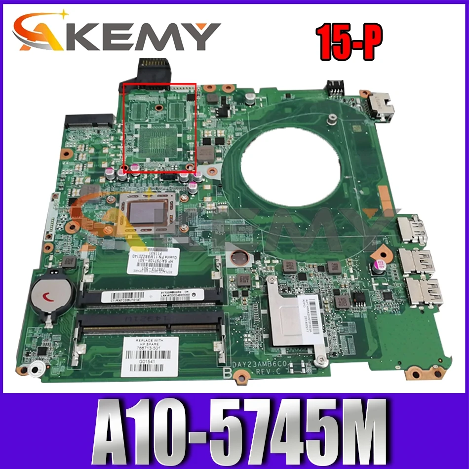 

766714-501 For HP Pavilion 15-P AM5745 Notebook motherboard DAY23AMB6C0 DDR3 Mainboard full test 100% work