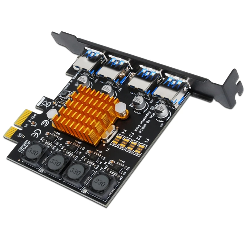

4-Port USB 3.0 Pci Express Card USB 3.0 Pci-E Expansion Card Adapter Pcie USB 3.0 Hub Controller Card Expansion Card