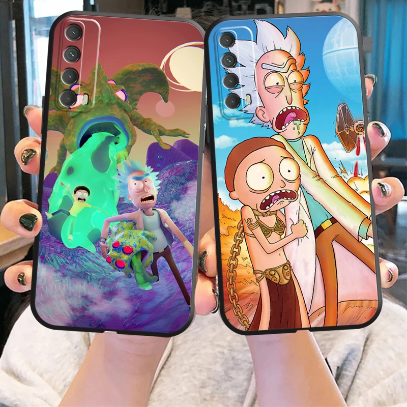 

Funny Carton Rick And Morty US Phone Case For Huawei Y6P Y6 2019 Y7S Y7 2019 Y7P 2020 Y8P Y9A Y9 Prime 2019 Y9 2019 Funda Cover