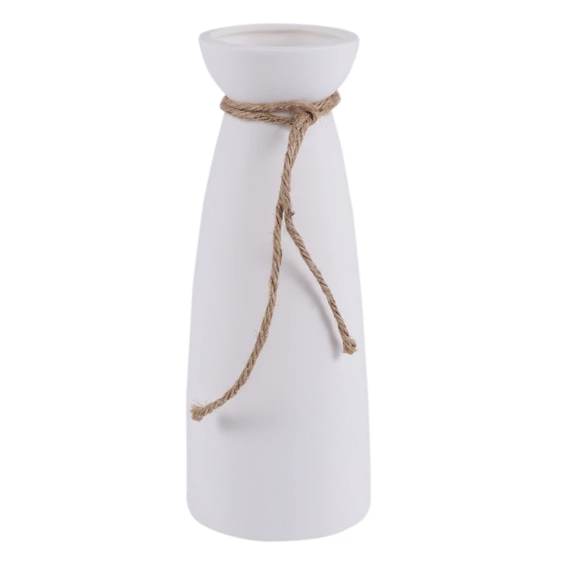 

White Ceramic Vase Minimalist Style Decoration,Modern Home Decoration Porcelain Vase Matte Design