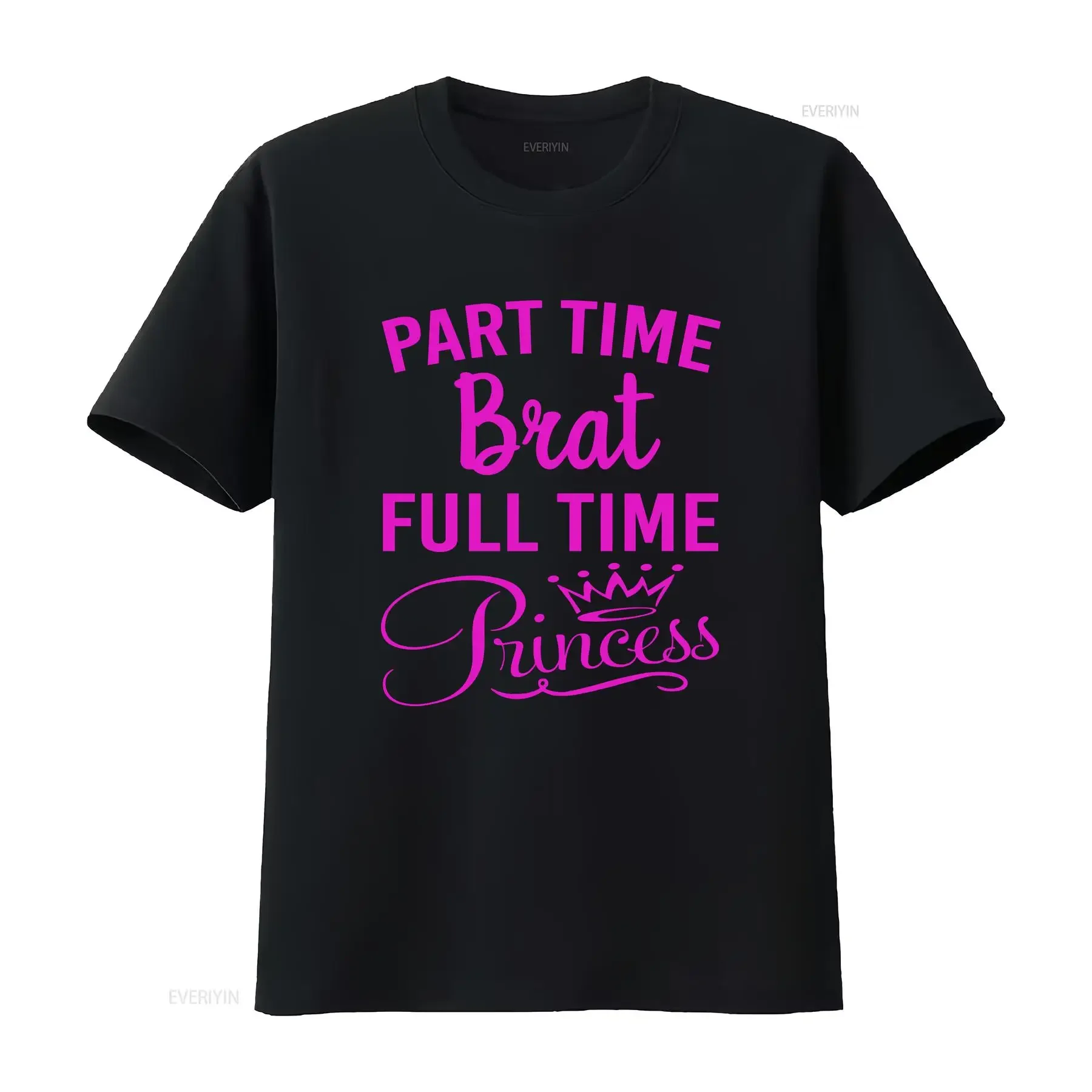 Фото Sassy Princess High Maintenance Brat Troublemaker, милая футболка с мемами, винтажный потертый топ для повседневной носки, слегка универсальный №1