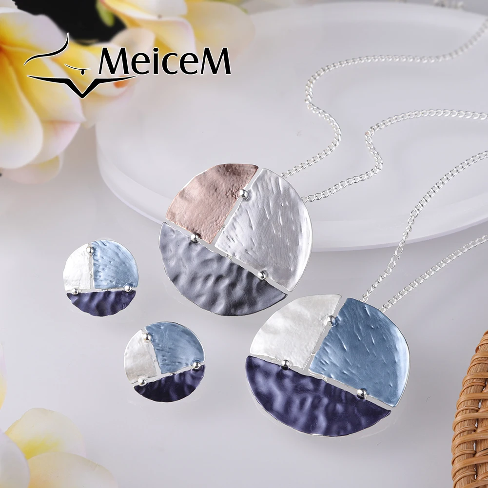 

MeiceM New in Chains Circular Enamel 2023 Fashion Jewelry Chokers Birthday Gifts Statement Aesthetic Necklaces for Women Luxury