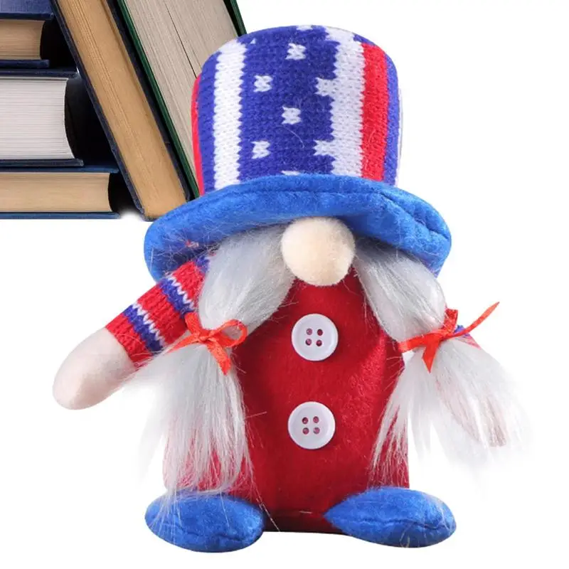 

Украшение ко Дню независимости, кукла гнома, патриотическая кукла гнома ко Дню ветеранов, 4 июля, Декор