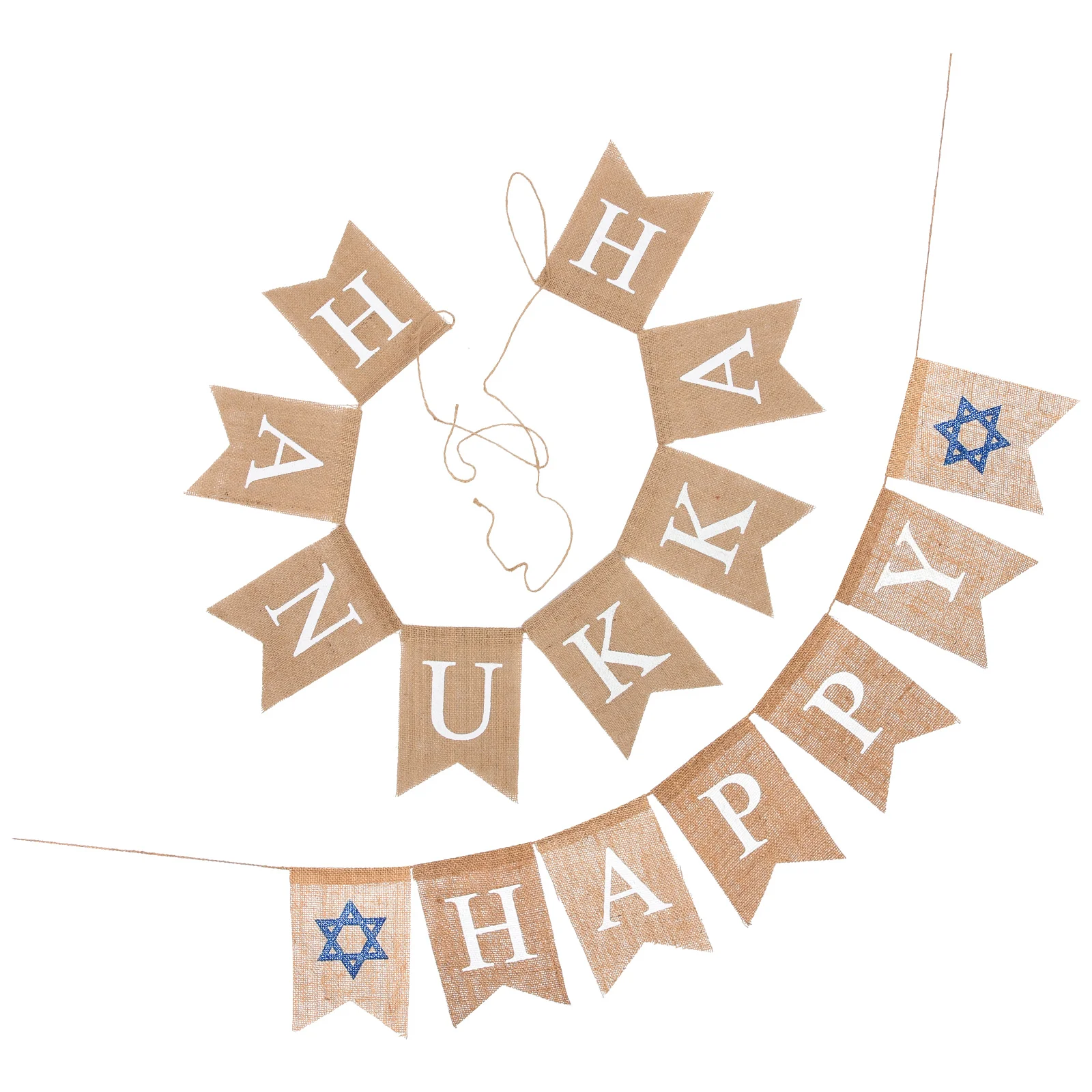 Баннер из мешковины льняной подвесной счастливой Хануки украшение флаг памятная