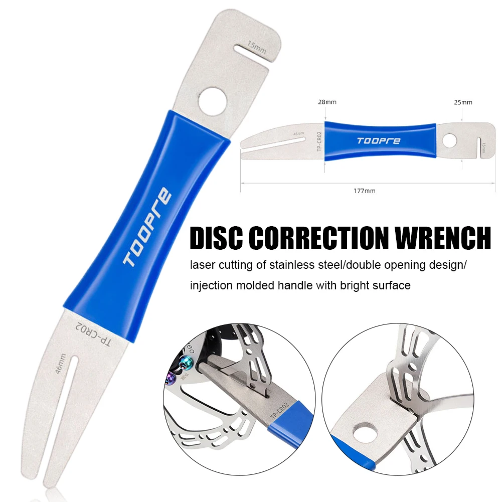 

MTB Bicycle Disc Correction Wrench Tool Disc Brake Rotor Alignment Truing Tool Stainless Steel Bike Brake Repair Adjustment Tool
