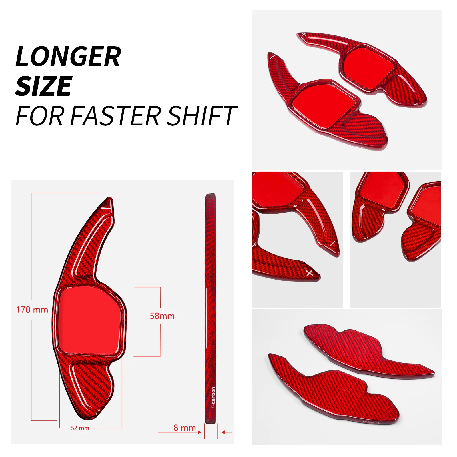 Удлинитель рулевого колеса из углеродного волокна для Audi S6 S7 SQ5 Q5 Q7 A3 A4L A5 A6L A7 R8 RS3 RS5