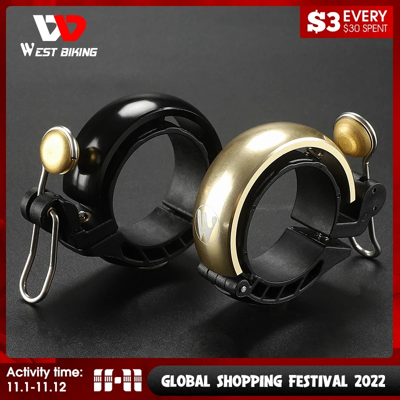 

Fashion Classical Bicycle Bell Clear Loud Sound Steel Copper MTB Mountain Bike Handlebar Ring Horn Safety Cycling Warning Alarm