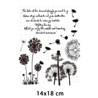 dandelion and plants clear stamps for diy scrapbooking card fairy transparent rubber stamps making photo album crafts template