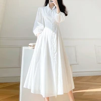 2022 spring new womens clothing design french skirt waist shirt dress sexy dress harajuku dresses for women party