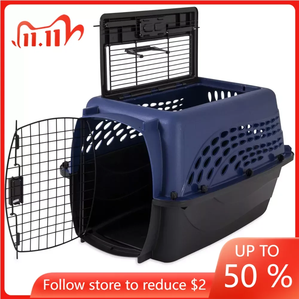 

Пластиковый вольер для собак с верхней нагрузкой, дом для собак, 2-дверный 24-дюймовый домик для собак