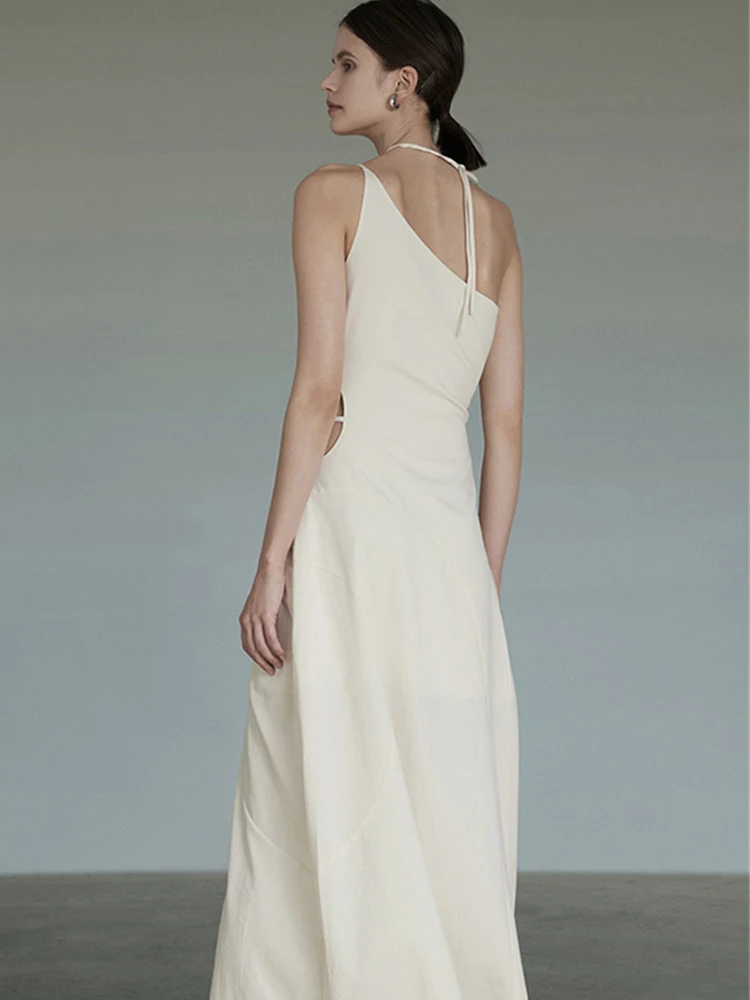 Женское платье миди с открытой спиной летнее сексуальное облегающее без рукавов