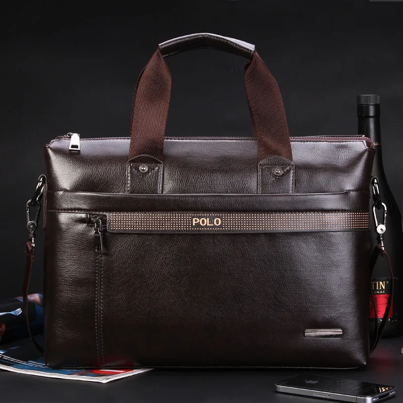 

Men Briefcase Bag for Documents Designer Leather Luxury Brand Men's Business Travel Big Capacity A4 Document Organizer handbag