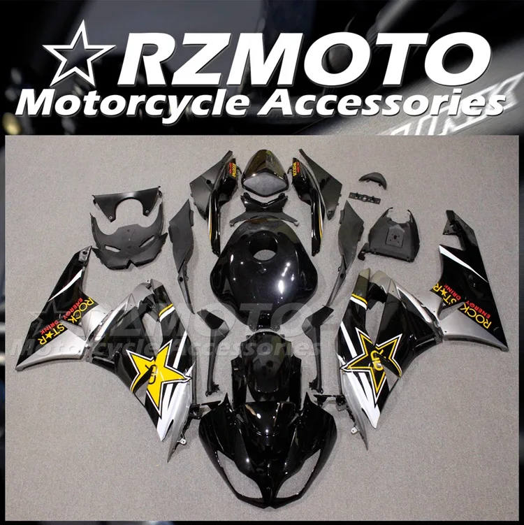 

Новый комплект обтекателей из АБС-пластика подходит для Kawasaki Ninja ZX-6R ZX6R 636 599 2009 2010 2011 09 10 11 12 Кузов + крышка бака звезды
