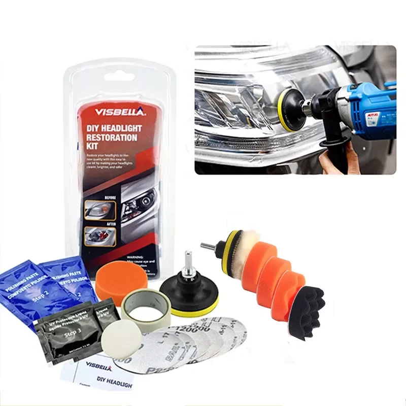 

Headlight Restoration Polishing Kits Headlamp Repair Kits Car light Lens Polish Polisher Cleaning Paste Refurbish Paint Care