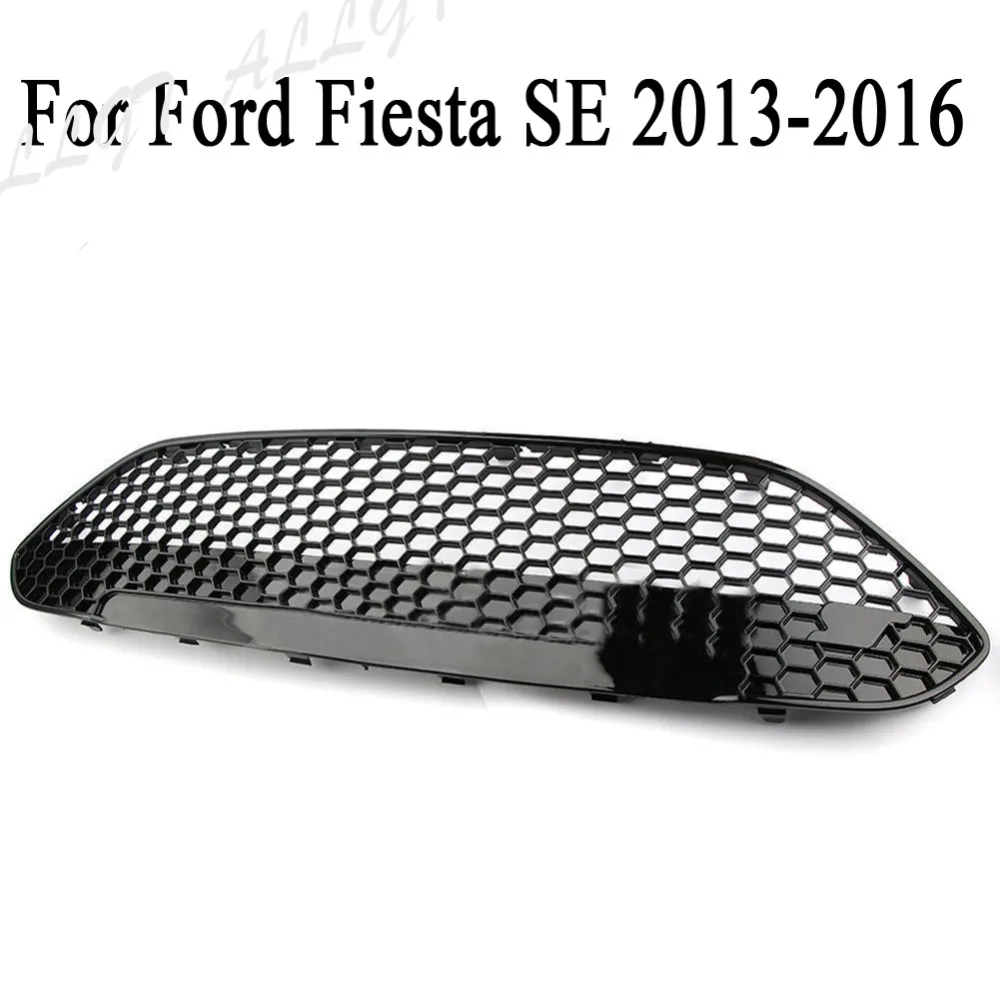Front Center Honeycomb Mesh Grille fit for Ford Fiesta  2013 2014 2015 2016 Hatchback Sedan European or American version