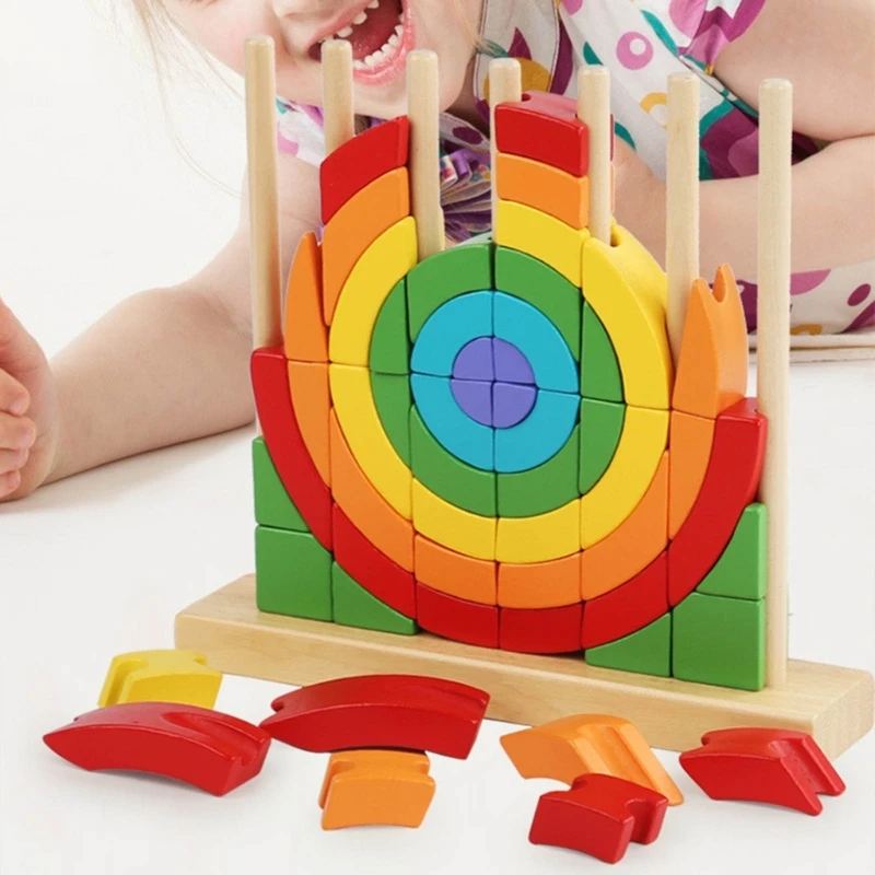 

Toddler Educational Hand-eye Coordination Toy Kids Colorful Building Blocks Toy