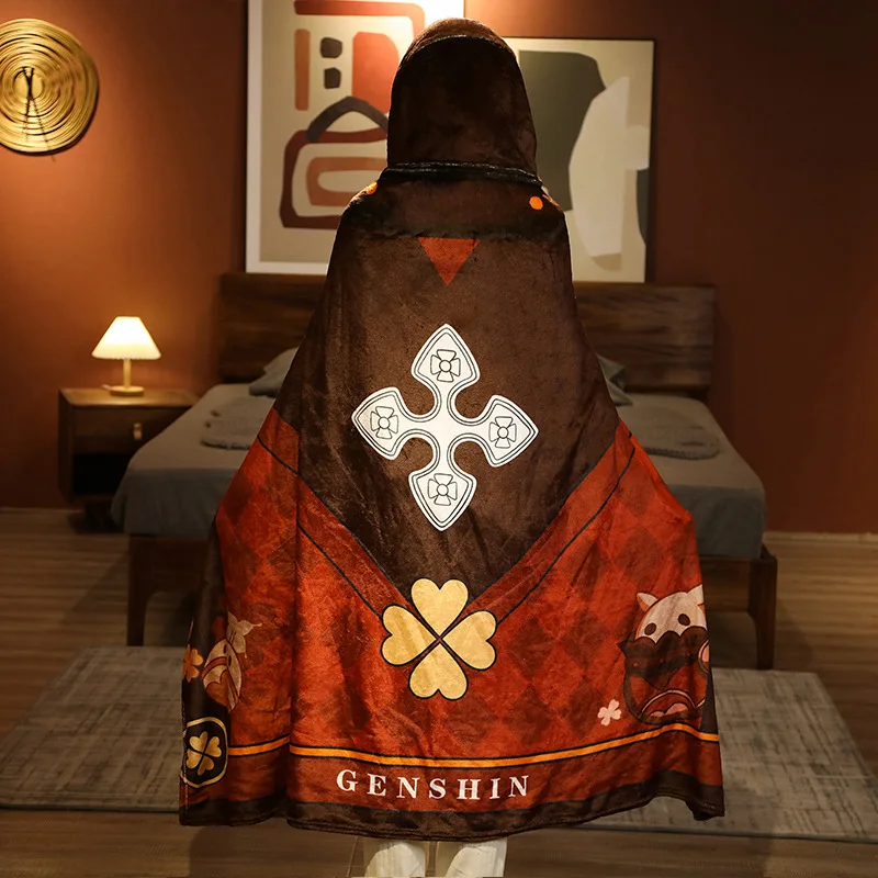 

Genshin Impact Blanket Yae Miko Klee Raiden Shogun Xiao Hutao Cosplay Cloak Cape Funny Fleece Pajamasr Monochrome Birthday Gift