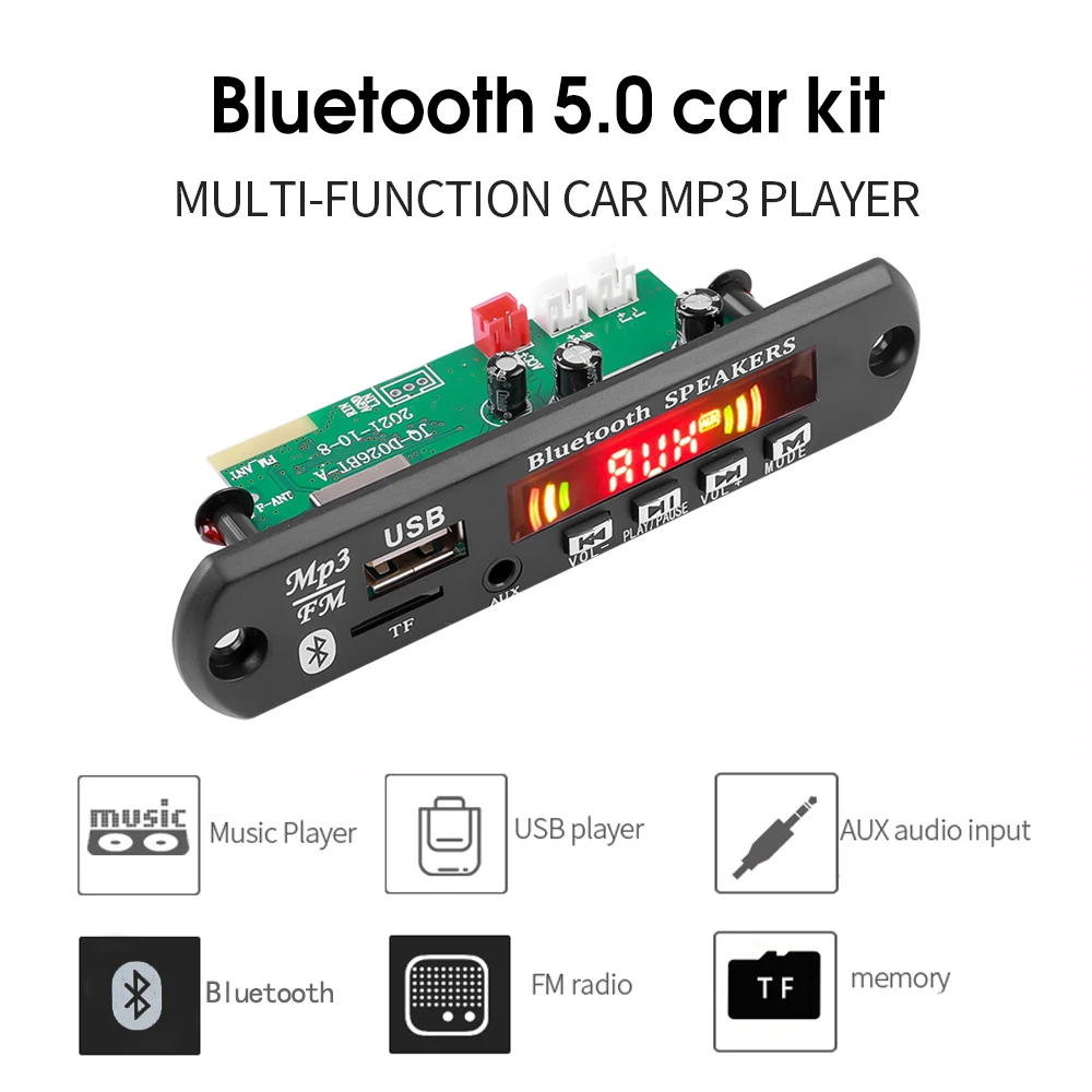 2*25 Вт усилитель MP3 плеер декодер плата 50 7 в-16 в Bluetooth-совместимый 5 0 автомобильный