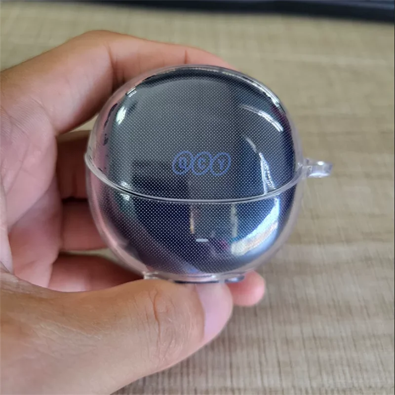 Фото Прозрачный защитный чехол из ТПУ для беспроводных наушников QCY MeloBuds Pro, пылезащитный противоударный корпус, мягкий чехол №5