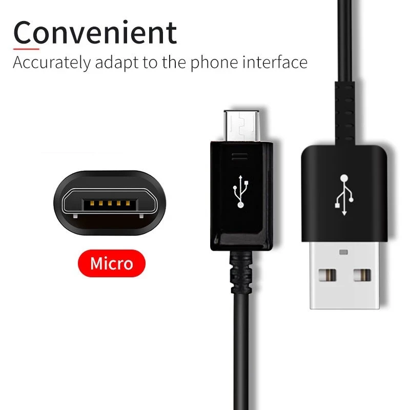 Зарядный кабель Samsung Micro USB 1 м/1 5 м 2A линия передачи данных для Galaxy S6 S7 Edge Plus A10 Note 4 J3