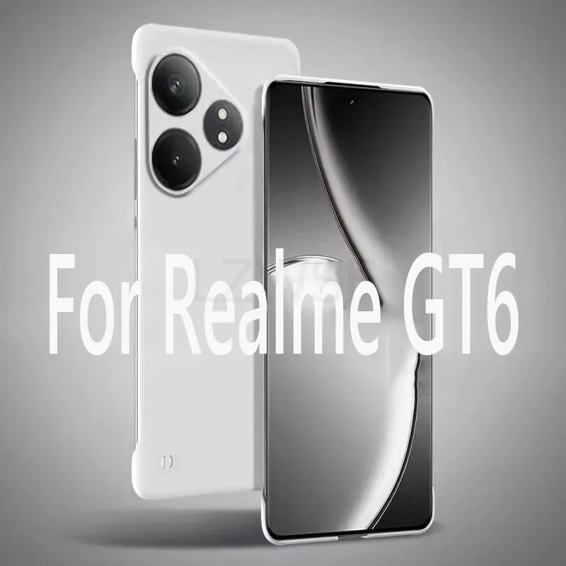 Безрамный тонкий матовый жесткий чехол для задней панели из ПК Realme GT Neo6 SE 6 6T GT6 GT6T