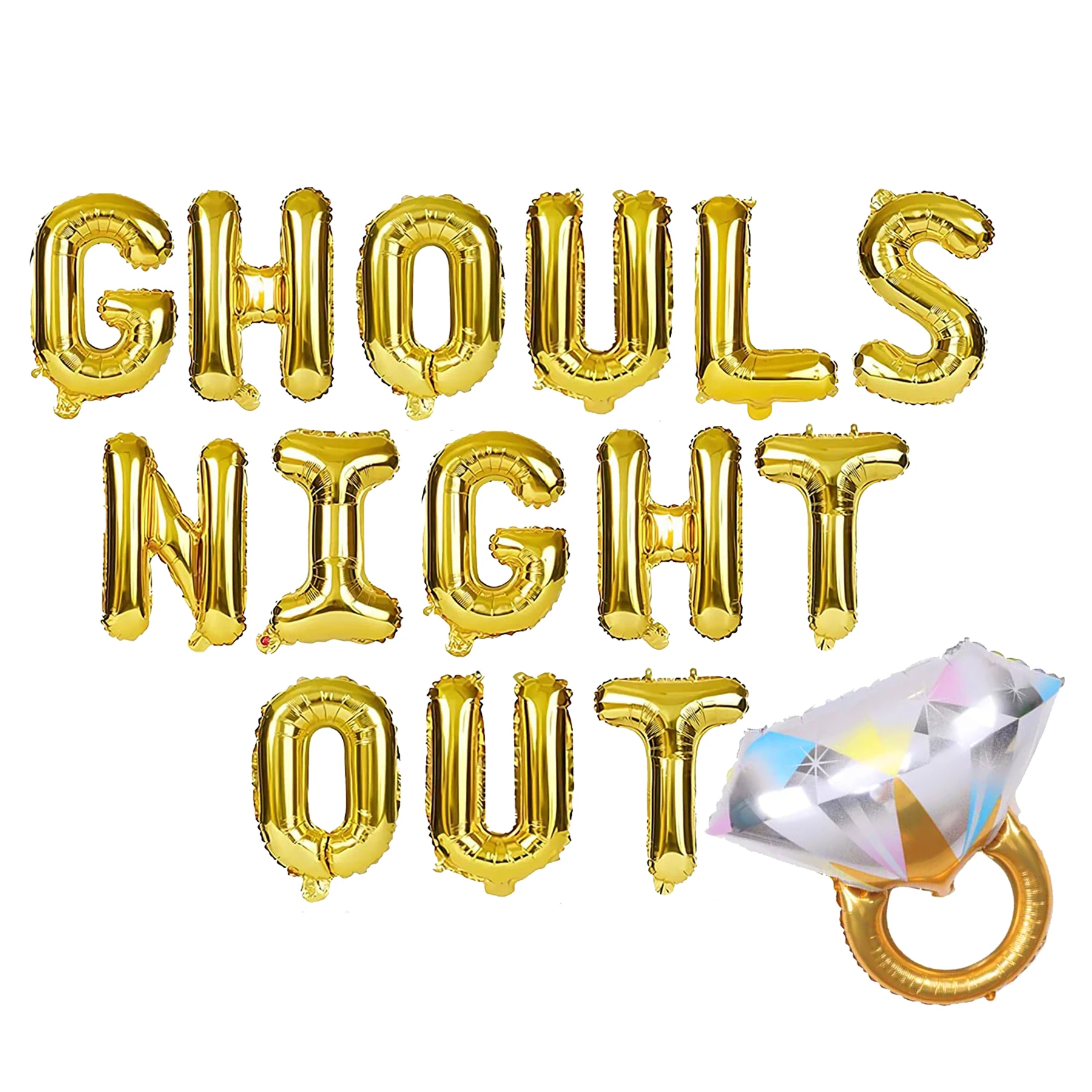 

Sursurprise Ghouls шар для вечеринки, баннер для Хэллоуина, девичника, украшения для вечеринки, кольцо с бриллиантами, воздушный шар, принадлежности ...