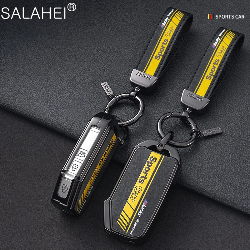 

Metal Racing Style Car Remote Car Key Case For Kia Ceed Cerato Forte Niro Seltos Sorento Soul Sportage Telluride Accessories