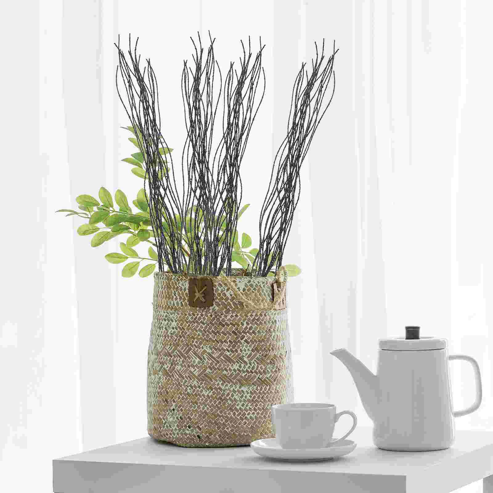 

10 PCS Imitation Plants Lifelike Stem Christmas Glitter Stems Halloween Decor Artificial Branches Vase Party Decorative