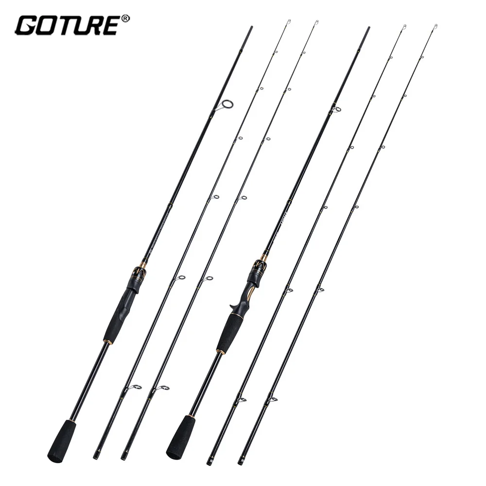 

Goture LEIMAX 2 Tips Carbon Fiber Lure Rod 1.98M 2.1M 2.4M 2-Pieces Spinning/Casting Rod UL L ML M MH 24T Telescopic Peach Rods