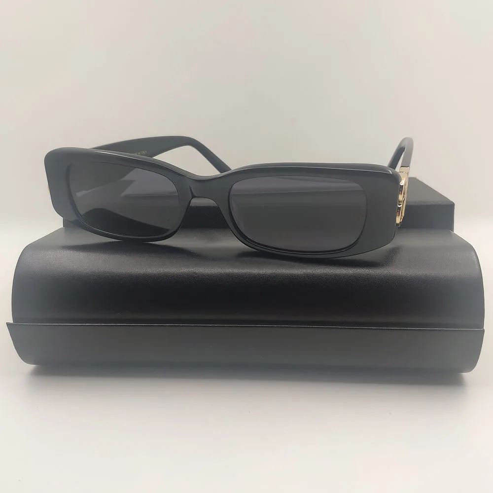 

Sale 2022 Summer Rectangle Black Sunglasses For Women Men Retro Brand Designer Large Fashion New Irregular For Sun Glasses UV400